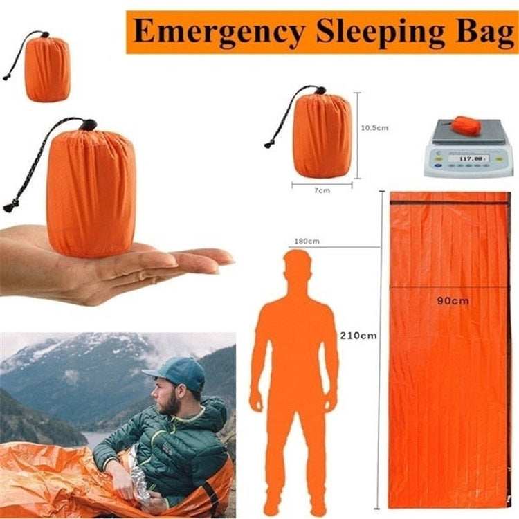 Outdoor Emergency Survival Sleeping Bag Portable Waterproof Reusable Blanket Camping Hiking Survival Rescue Thermal Blanket