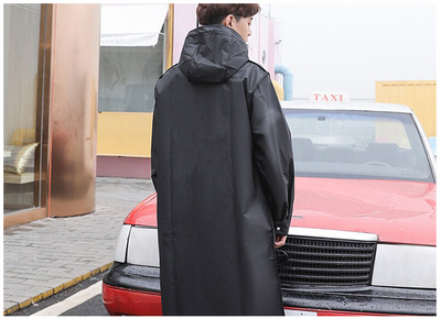 Transparent men's raincoat
