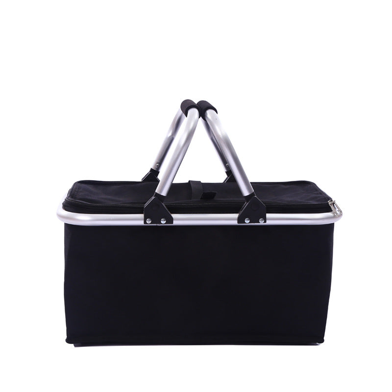30L Large Folding Picnic Camping Insulated Cooler Hamper Storage Basket Bag
