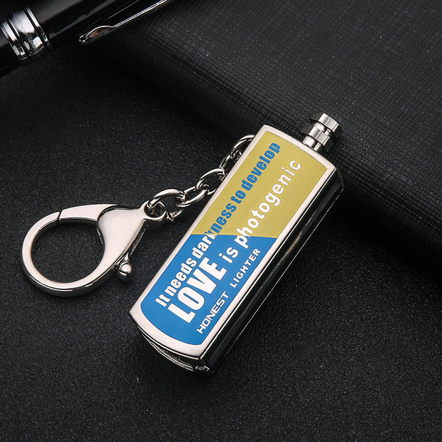 Creative Personality Metal Waterproof Outdoor Lighter With Gift Box