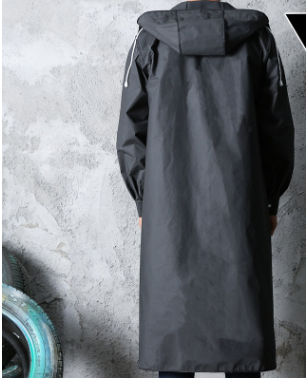 Transparent men's raincoat