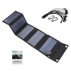Charger For Camping Trip, Solar Panel Folding Portable Power Supply