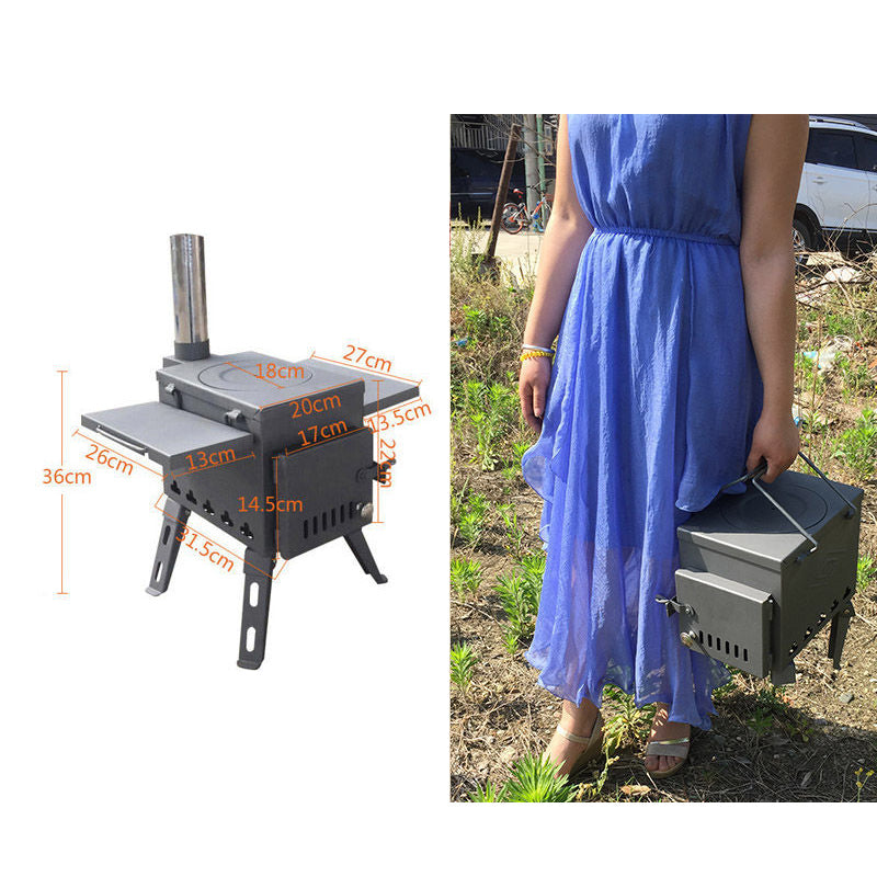 Outdoor Portable Picnic Camping Stove Firewood Stove