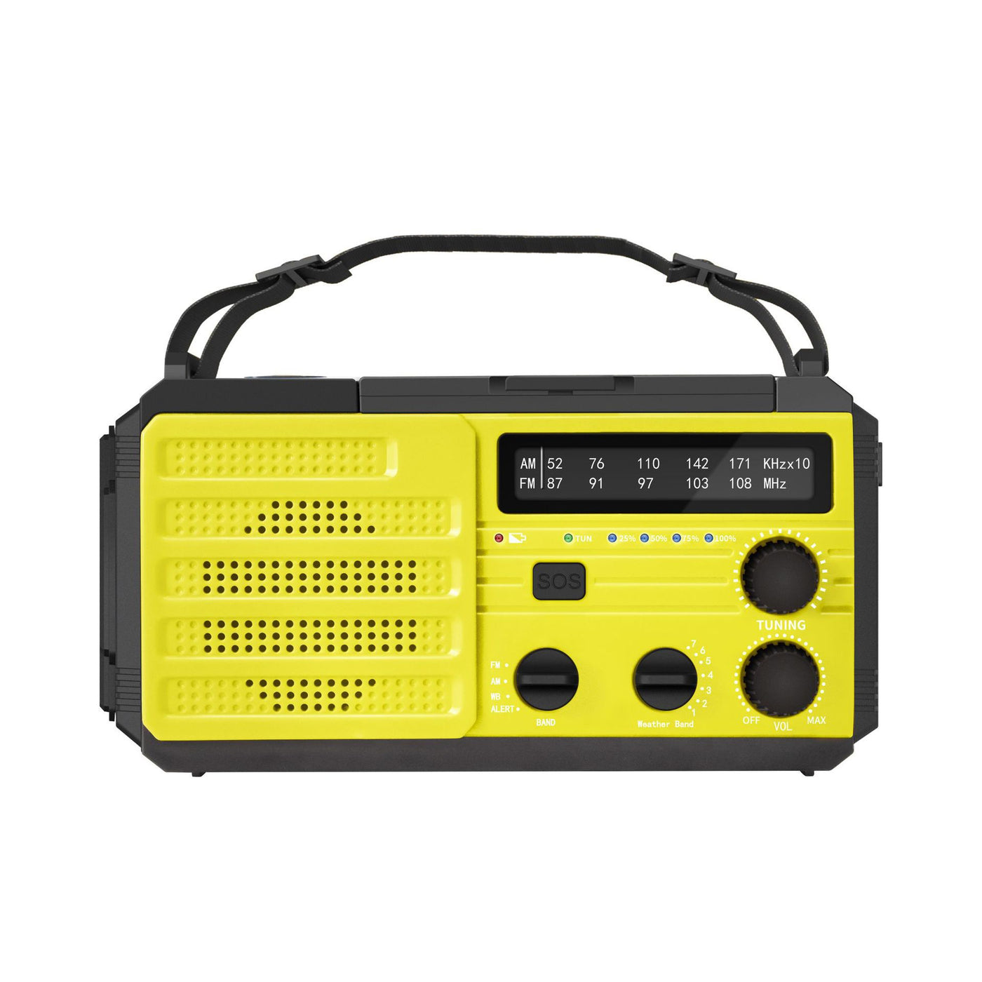 Outdoor Solar Powered Hand Cranked Emergency Radio